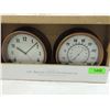 Image 2 : 2PC BRONZE CLOCK / THERMOMETER