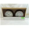 Image 3 : 2PC BRONZE CLOCK / THERMOMETER