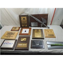 LOT 8 MISC INSURANCE PLAQUES