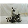 Image 1 : VINTAGE POTTERY SIAMESE CAT LAMP