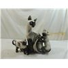 Image 2 : VINTAGE POTTERY SIAMESE CAT LAMP