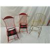 Image 1 : LOT 3 SMALL METAL DOLL CHAIRS