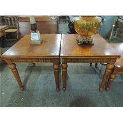 PAIR TRADITIONAL SIDE TABLES