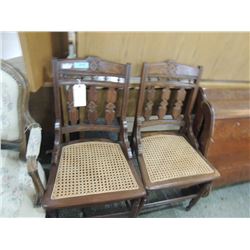 PAIR 1880 AMERICAN CANE CHAIRS