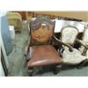 Image 1 : ANTIQUE LEATHER ARM CHAIR