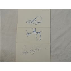 LOT 3 BASEBALL AUTOGRAPHS: LEFEBRE, PETRY, DAVIS