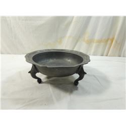 FOOTED PEWTER BOWL
