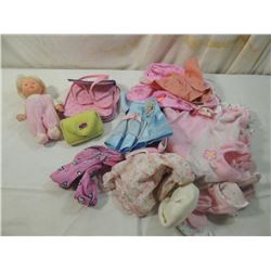 BOX LOT TOY DOLL CLOTHES