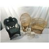 Image 1 : LOT 4 ASSORTED WICKER DOLL CHAIRS