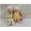 Image 2 : LOT 3 VINTAGE UNMARKED DOLLS