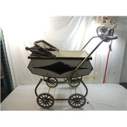 ANTIQUE METAL CARRIAGE STROLLER