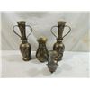 Image 1 : LOT 4 DECORATIVE BRASS VASES