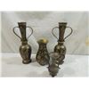 Image 2 : LOT 4 DECORATIVE BRASS VASES