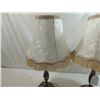 Image 3 : PAIR BRASS DECORATIVE BEDSIDE LAMPS