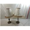Image 4 : PAIR BRASS DECORATIVE BEDSIDE LAMPS