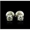 Image 1 : 14KT White Gold 0.52ctw Diamond Stud Earrings