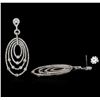 Image 2 : 14KT White Gold 2.98ctw Diamond Earrings