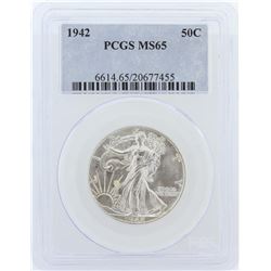 1942 PCGS MS65 Liberty Walking Half Dollar