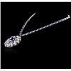 Image 3 : 14KT White Gold 71.36ctw Sapphire and Diamond Necklace
