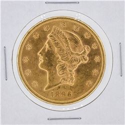 1896-S $20 BU Liberty Head Double Eagle Gold Coin