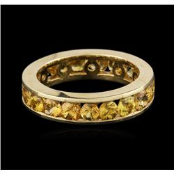 14KT Yellow Gold 4.18ctw Yellow Sapphire Ring