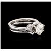 Image 2 : 14KT White Gold 1.10ctw Diamond Ring