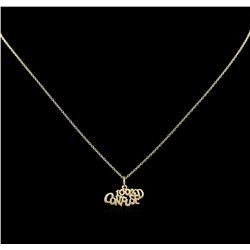 14KT Yellow Gold Pendant With Chain