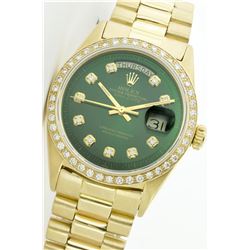 Rolex 18KT Yellow Gold 1.00ctw Diamond President Men's Watch