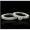 Image 3 : 14KT White Gold 2.67ctw Diamond Engagement Wedding Set