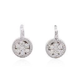 14KT White Gold 1.86ctw Diamond Earrings