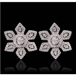 18KT White Gold 0.72ctw Diamond Earrings