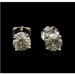 14KT White Gold 1.36ctw Diamond Stud Earrings