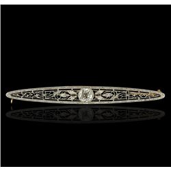 14KT Two-Tone Gold 0.70ctw Diamond Brooch