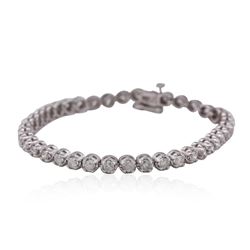 14KT White Gold 3.02ctw Diamond Tennis  Bracelet