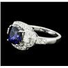 Image 2 : 14KT White Gold 2.58ct Sapphire and Diamond Ring