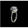 Image 3 : 18KT White Gold 3.00ct Star Sapphire and Diamond Ring