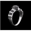 Image 3 : 18KT White Gold 2.40ctw Black Diamond Ring