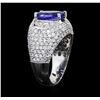 Image 3 : 14KT White Gold 2.70ct Tanzanite and Diamond Ring