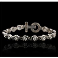 14KT White Gold 3.00ctw Diamond Tennis Bracelet