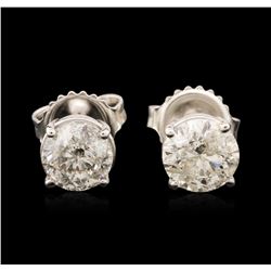 14KT White Gold 1.98ctw Diamond Stud Earrings