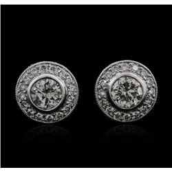 14KT White Gold 1.75ctw Diamond Earrings