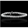 Image 1 : 14KT White Gold 7.89ctw Diamond Tennis  Bracelet
