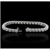 Image 3 : 14KT White Gold 7.89ctw Diamond Tennis  Bracelet
