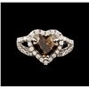 Image 1 : 18KT White Gold GIA Certified 2.69ctw Fancy Brown Diamond Ring