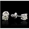 Image 2 : 14KT White Gold 1.21ctw Diamond Solitaire Earrings