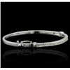 Image 2 : 14KT White Gold 0.60ctw Diamond Bangle