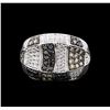 Image 1 : 1.25ctw Fancy Multicolor Diamond Ring - 14KT White Gold