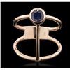 Image 1 : 14KT Rose Gold 0.55ct Sapphire Ring