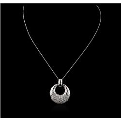 14KT White Gold 2.04ctw Diamond Pendant With Chain