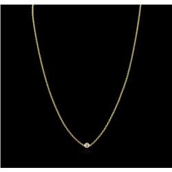 14KT Yellow Gold 0.25ct Diamond Solitaire Necklace